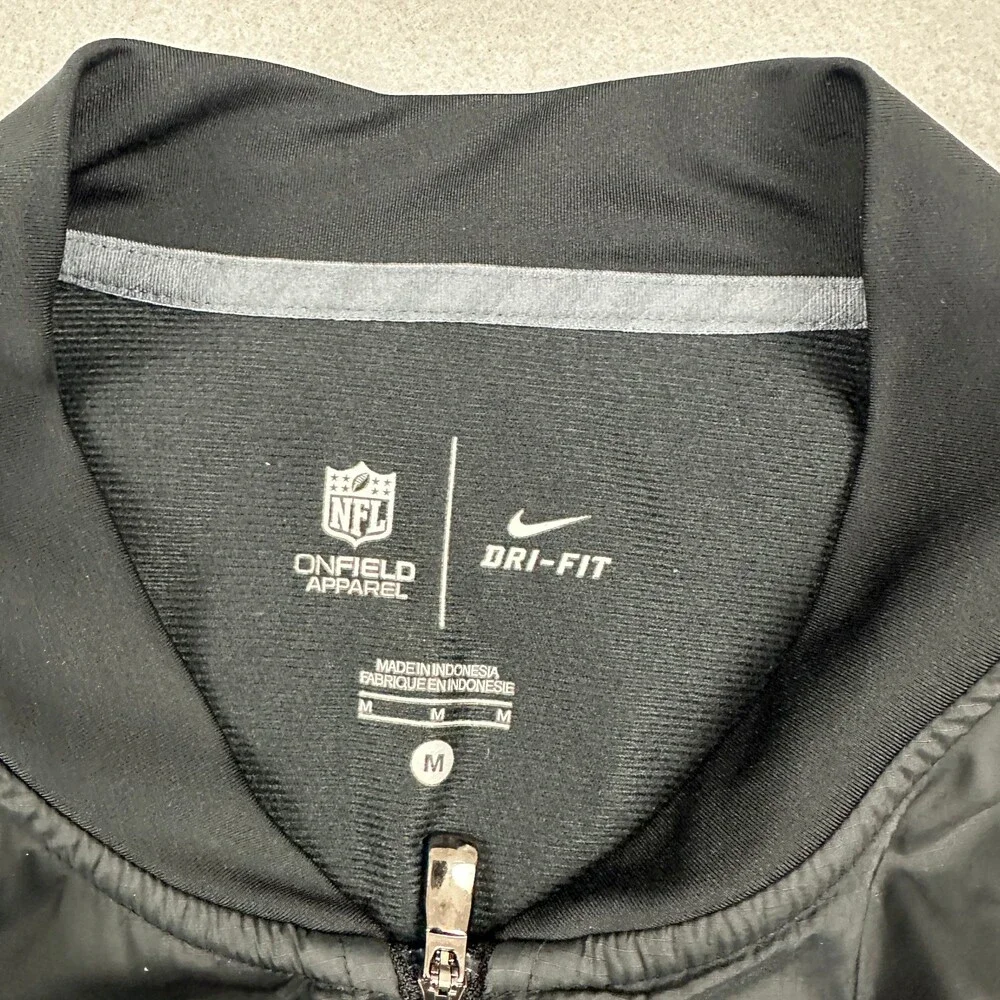 Carolina Panthers Jacket Men Medium Black Nike On Field Windbreaker NFL M